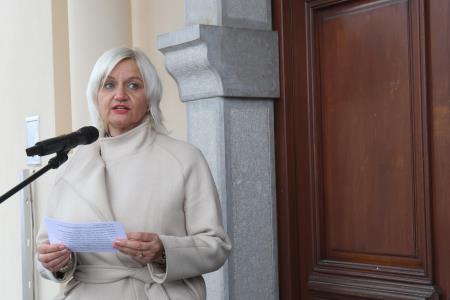 Odkritje doprsnega kipa dr Alfreda Šerka 13 Foto Ljubo Vukelič